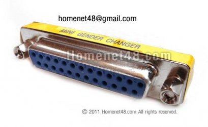 หัว Parallel port DB25 Pin ตัวเมีย 2 ด้าน (F-F)