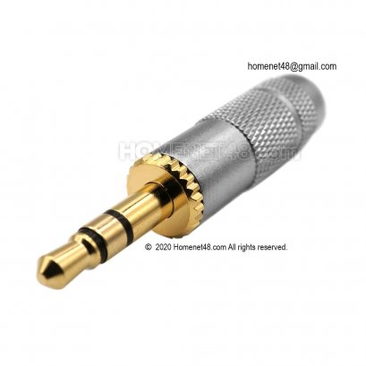 อะไหล่หัวแจ็คสเตอริโอ อย่างดี (2 ขีด) (3.5mm) ตัวผู้ (M)