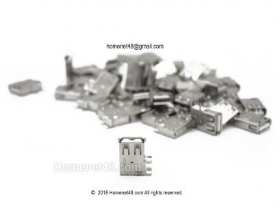 อะไหล่สำหรับเปลี่ยนซ่อม หัว USB ตัวเมีย 1 Port วางตั้งฉาก (เฉพาะหัว)