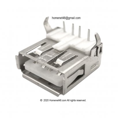 อะไหล่สำหรับเปลี่ยนซ่อม หัว USB ตัวเมีย 1 Port (เฉพาะหัว) ขาฉาก 90 องศา