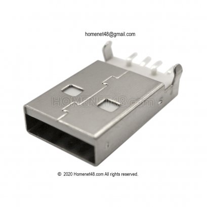 อะไหล่สำหรับเปลี่ยนซ่อม หัว USB ตัวผู้ (เฉพาะหัว) SMD ขาตรง