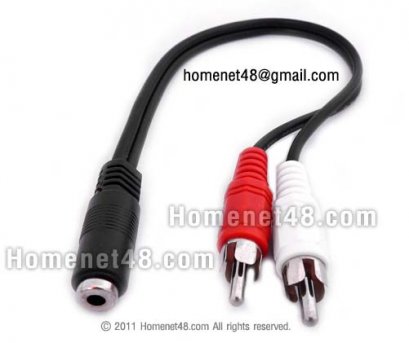 สาย AV ขาวแดง to Stereo  (MM-F)  ยาว 30 เซนติเมตร