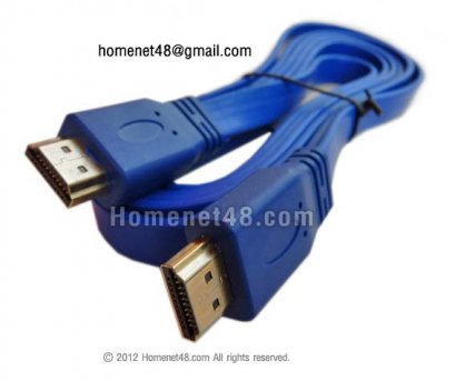 สาย HDMI 1.4 สายแบน (FULL HD 1080p 3D + Ethernet) (Glink) ยาว 2 เมตร
