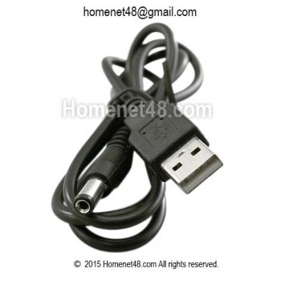 (สั่งตามออเดอร์) สายชาร์จ USB to DC 5V (5.5 x 2.1mm.) ยาว 1 เมตร