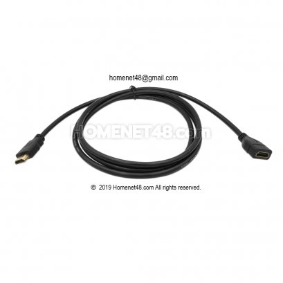 สาย HDMI ยาว 1.8 เมตร (M&gt;F) (สายกลมยาง)