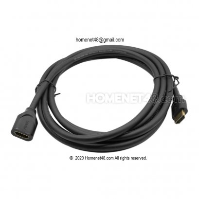 สายต่อยาว HDMI V.2.0 (4K 3D UHD Ethernet ARC) Deluxe สายยาง (M-F) 3 เมตร