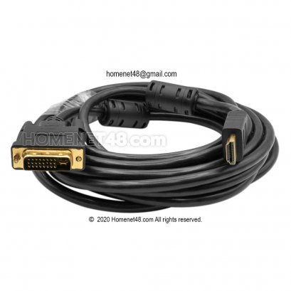 สายจอ HDMI > DVI 24+5 (M>M) ยาว 5 เมตร (สายยางกลม)
