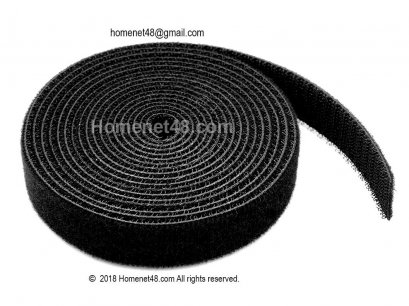 ตีนตุ๊กแก ที่รัดสายไฟ แบบม้วน สีดำ