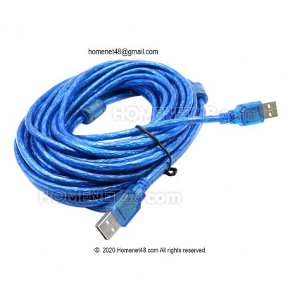 สายยูเอสบี 2.0 สีฟ้า (AM-AM) ความยาว 10 เมตร
