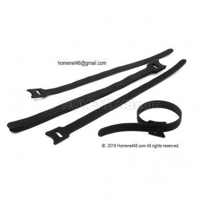 ตีนตุ๊กแก ที่รัดสายไฟ ยาว 25 ซม. สีดำ