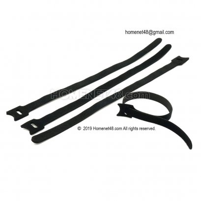 ตีนตุ๊กแก ที่รัดสายไฟ ยาว 30 ซม. สีดำ