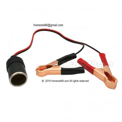 อะไหล่ช่องเสียบที่จุดบุหรี่ (ตัวเมีย) DC12-24V พร้อมปากคีบ (50A 600W)