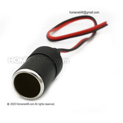 Car Charger (ตัวเมีย) สำหรับนำไปต่อดัดแปลงใช้งาน (10A 120W)