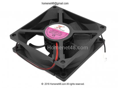 พัดลมเคส 9 ซม. (DC24V 0.2A) (หัวเล็ก 2 Pins จัมพ์เมนบอร์ด)