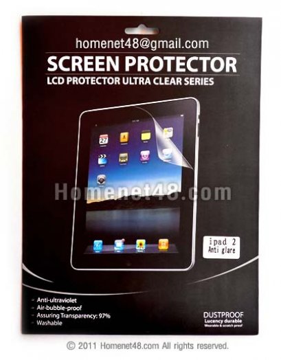 ฟิล์มกันรอยสูญญากาศหน้าจอ iPAD 2 แบบด้าน