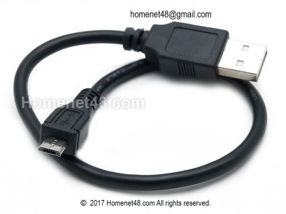 สาย USB &gt; Micro ใช้โอนข้อมูล สำหรับ Samsung BB (ยาว 30 ซม.)