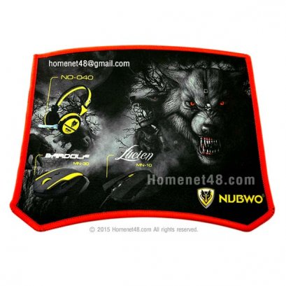 แผ่นรองเม้าส์ผ้า NUBWO (21 x 25 ซม.) เย็บขอบ
