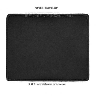 แผ่นรองเม้าส์ผ้า (Mouse Pad) พื้นยาง เย็บขอบสีดำ กันรุ่ย (20x24 cm.) หนา 3 มิล
