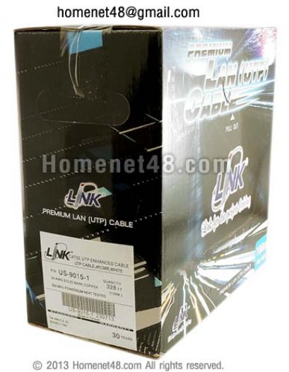 (สั่งตามออเดอร์) สายแลน CAT5e LINK (350 MHz) แท้ (US9015LSZH-1) กล่องเล็ก (100M/Box)