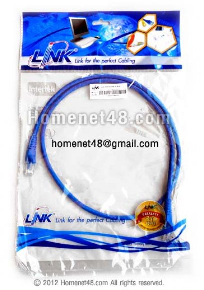 สายแลน LINK CAT6 ยาว 1 เมตร สีน้ำเงิน