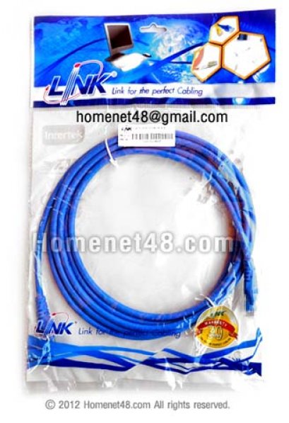 สายแลน LINK CAT6 ยาว 3 เมตร สีน้ำเงิน