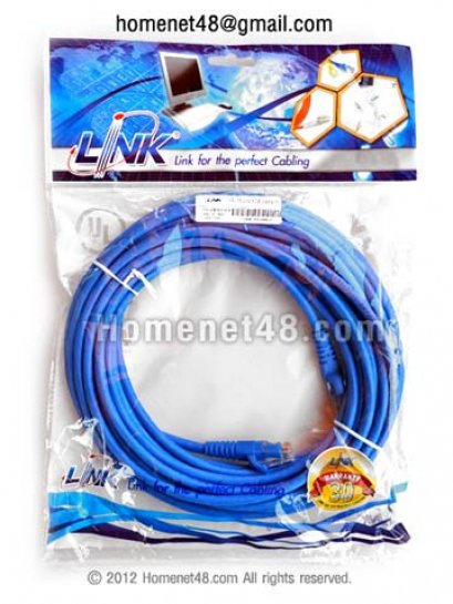 สายแลน LINK CAT6 ยาว 10 เมตร สีน้ำเงิน