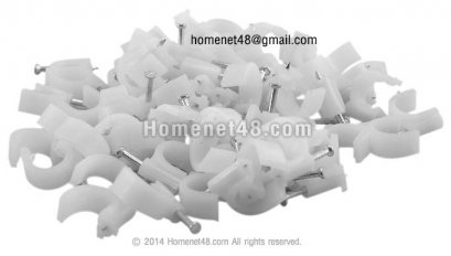 กิ๊ปพลาสติก ใช้ตอกเดินสายทีวี (RG-6) (30 ตัว : ถุง)