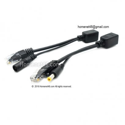 POE อุปกรณ์ช่วยเดินสายไฟผ่านสายแลน สำหรับ กล้องวงจร IP Modem (1 คู่)