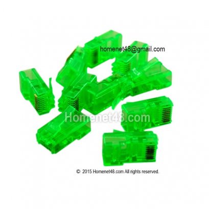 หัว RJ-45 CAT5E เข้าหัวสายแลน (10/Pack) แบบเป็นสี