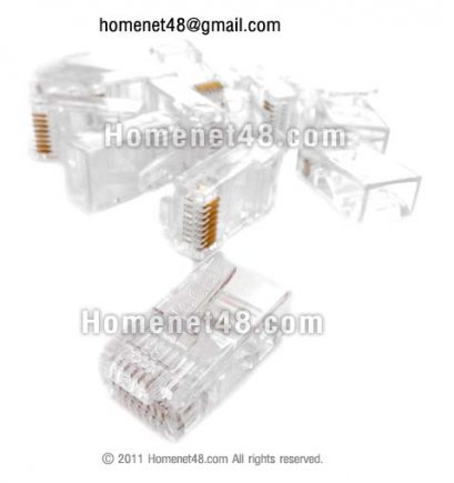 (สั่งตามออเดอร์) หัว RJ-45 CAT5E เข้าหัวสายแลน (แพคถุง) (100/Pack)