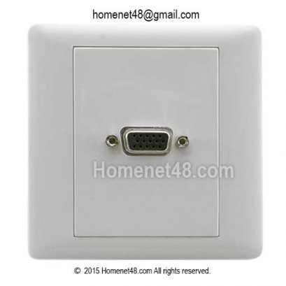 หน้ากากเต้ารับสาย VGA ตัวเมีย (F) 1 ช่อง (ไม่ต้องเข้าหัวสาย)