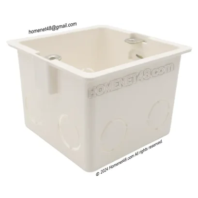 บล็อคฝังพลาสติก กล่องฝัง (Wall box) แบบบาง ลึก 5.8 ซม.