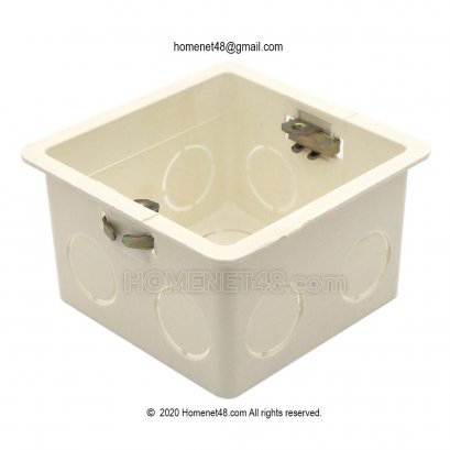 บล็อคพลาสติก บล็อคฝัง กล่องฝัง (Outlet box) แบบบาง ราคาถูก