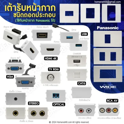 เต้ารับ HDMI 4K USB VGA สำหรับหน้ากากถอดประกอบ