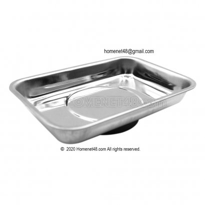 ถาดแม่เหล็ก สแตนเลส ทรงสี่เหลี่ยม สำหรับใส่น๊อต สกรู