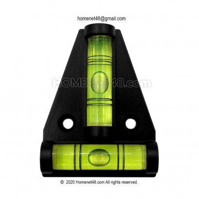 ตัววัดระดับน้ำ 2 ทิศทาง (Spirit Level) วัดได้บน-ล่าง-ซ้าย-ขวา กรอบพลาสติกสีดำ ตัววัดสีเขียว ใช้ติดบนทีวี หรือเฟอร์นิเจอร์ 