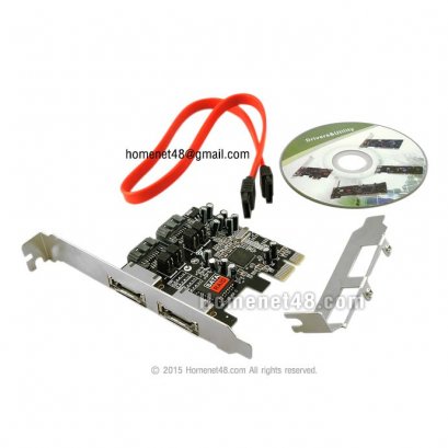 PCI Express to 2 E-Sata + 2 sata  (Slot ยาว+สั้น)