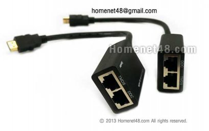 HDMI to LAN ต่อสาย HDMI ด้วยสายแลน 1080P (ยาวสุด 30M)