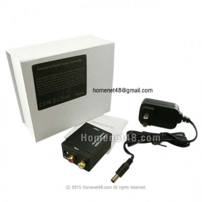 (สั่งตามออเดอร์) กล่องแปลงสัญญาณเสียง AV เป็น Optical+Coaxcial (Analog to Digital )