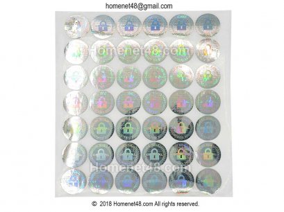 สติ๊กเกอร์กันปลอม โฮโลแกรม วงกลม ORIGINAL