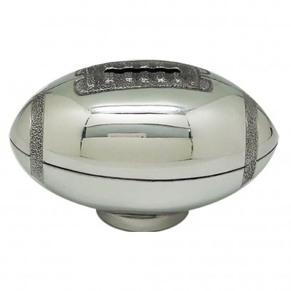 Pewter Rugby Shape Money Bank