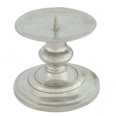 Pewter Pillar Candleholder - Short.