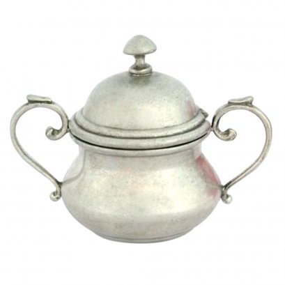 Pewter Milk Jar / W: 12.5  H: 9.5 cms.