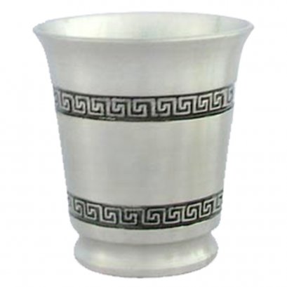 Pewter Shot Glass - Greek key design