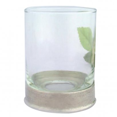 Whiskey Glass w/Pewter Base