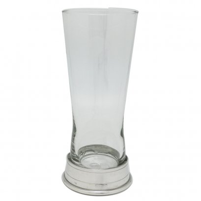 Beer Glass w/Pewter Base