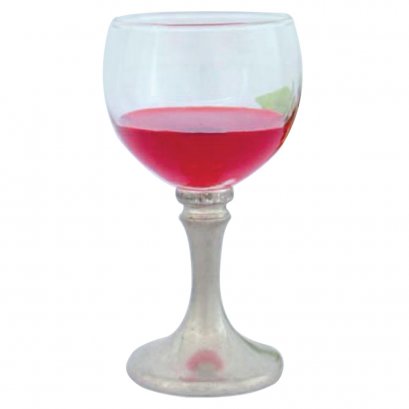 Sherry Goblet w/Pewter Stem