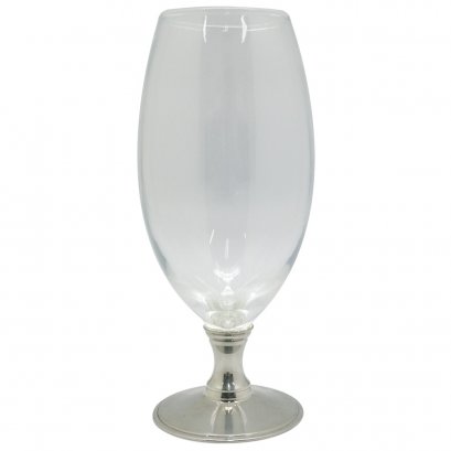 Beer/Water Goblet w/Pewter Stem