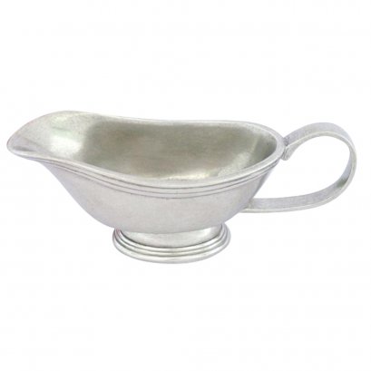 Pewter Gravy Boat / W: 6.3  L: 16.9  H: 5 cms.