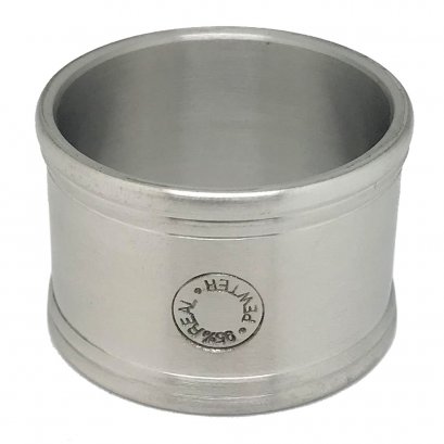 Pewter Round Napkin Ring w/Ridge  - Satin Finish  (Pack of 4)